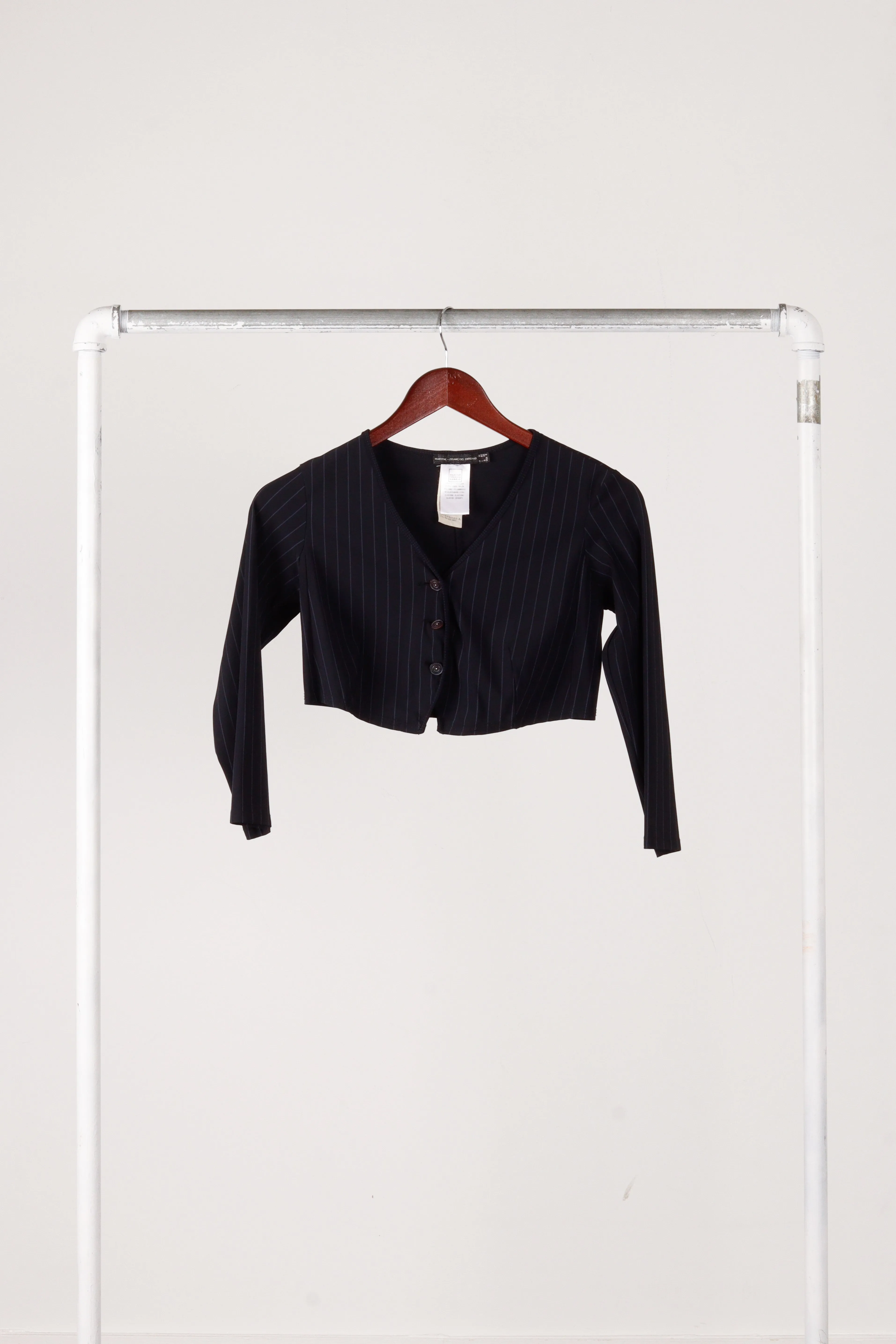 2000's Marithe Francois Girbaud Womens 'Cropped Elastane Blazer' Top (2011)
