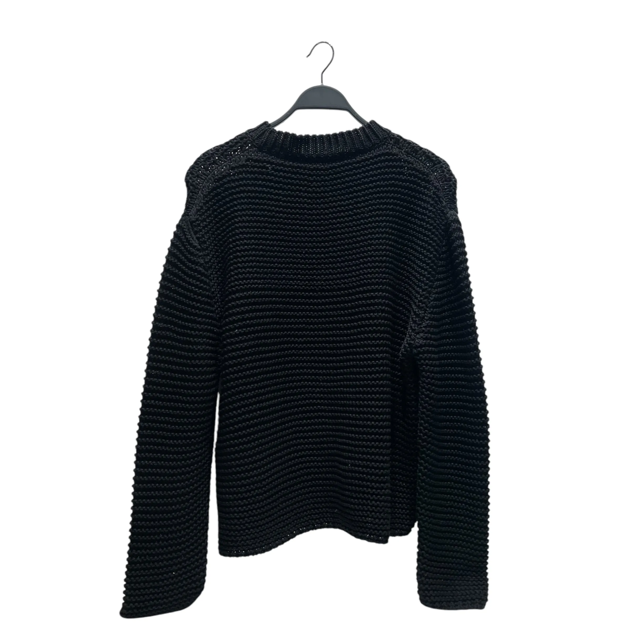 Alexander McQueen/Sweater/L/Wool/BLK/logo textured