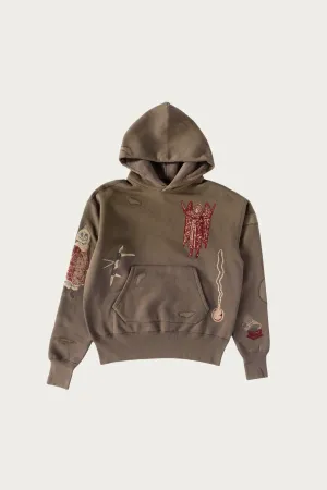 Antique Hoodie - Brown/Green