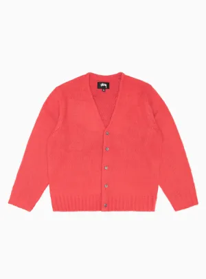 Brushed Cardigan Red