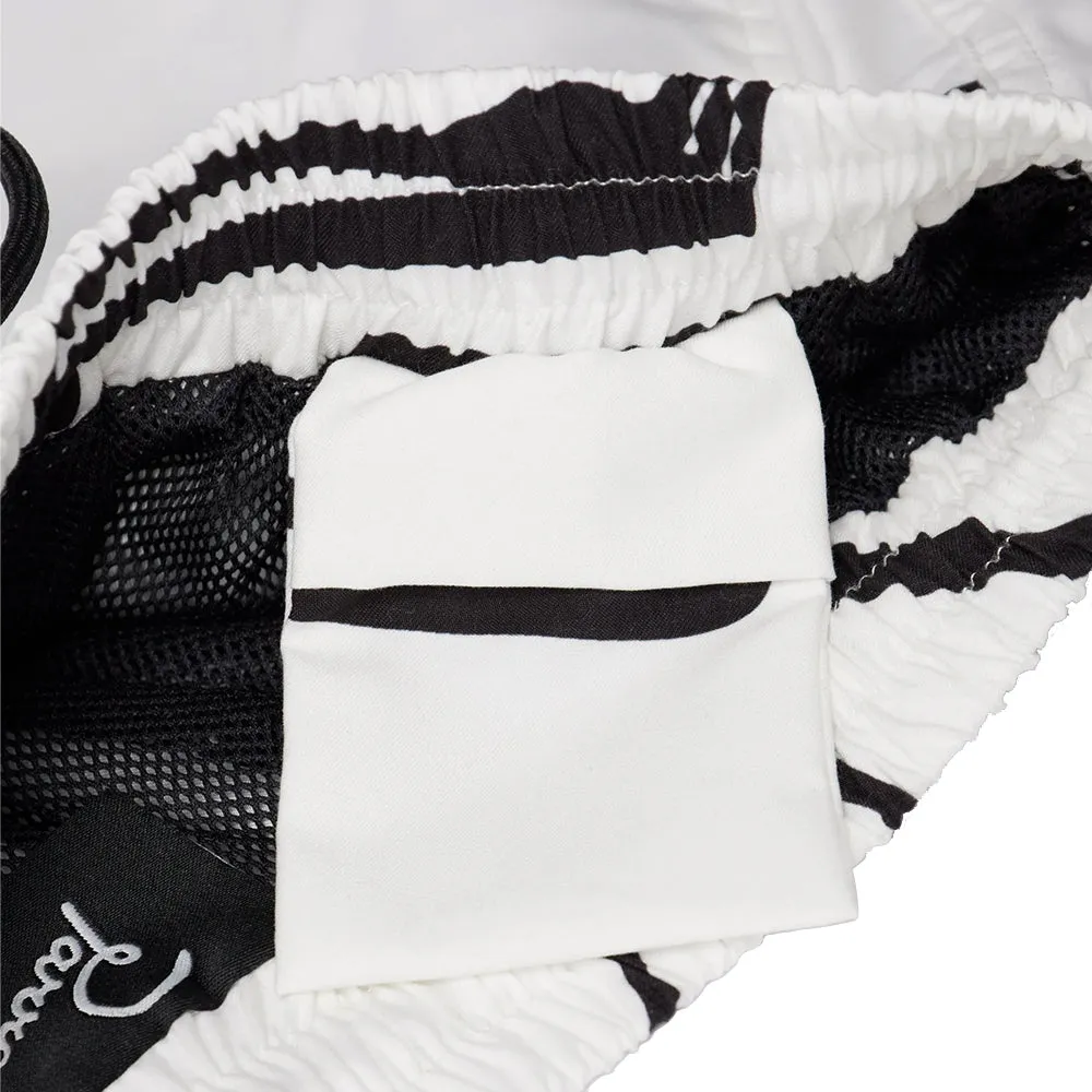 BY PARRA YOGA WALKS SWIM SHORTS // WHITE
