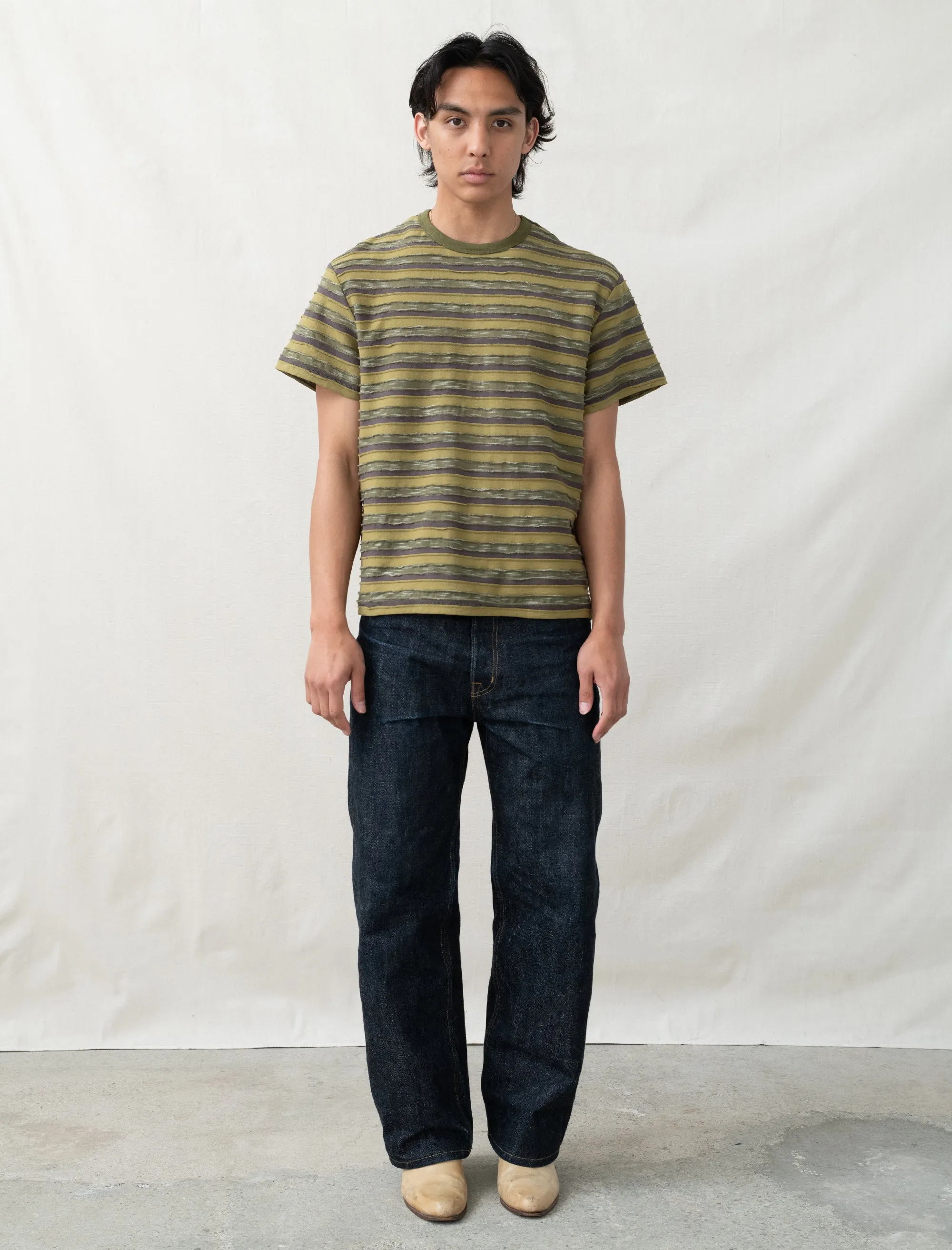 Casey Striped Shirt (Moss)