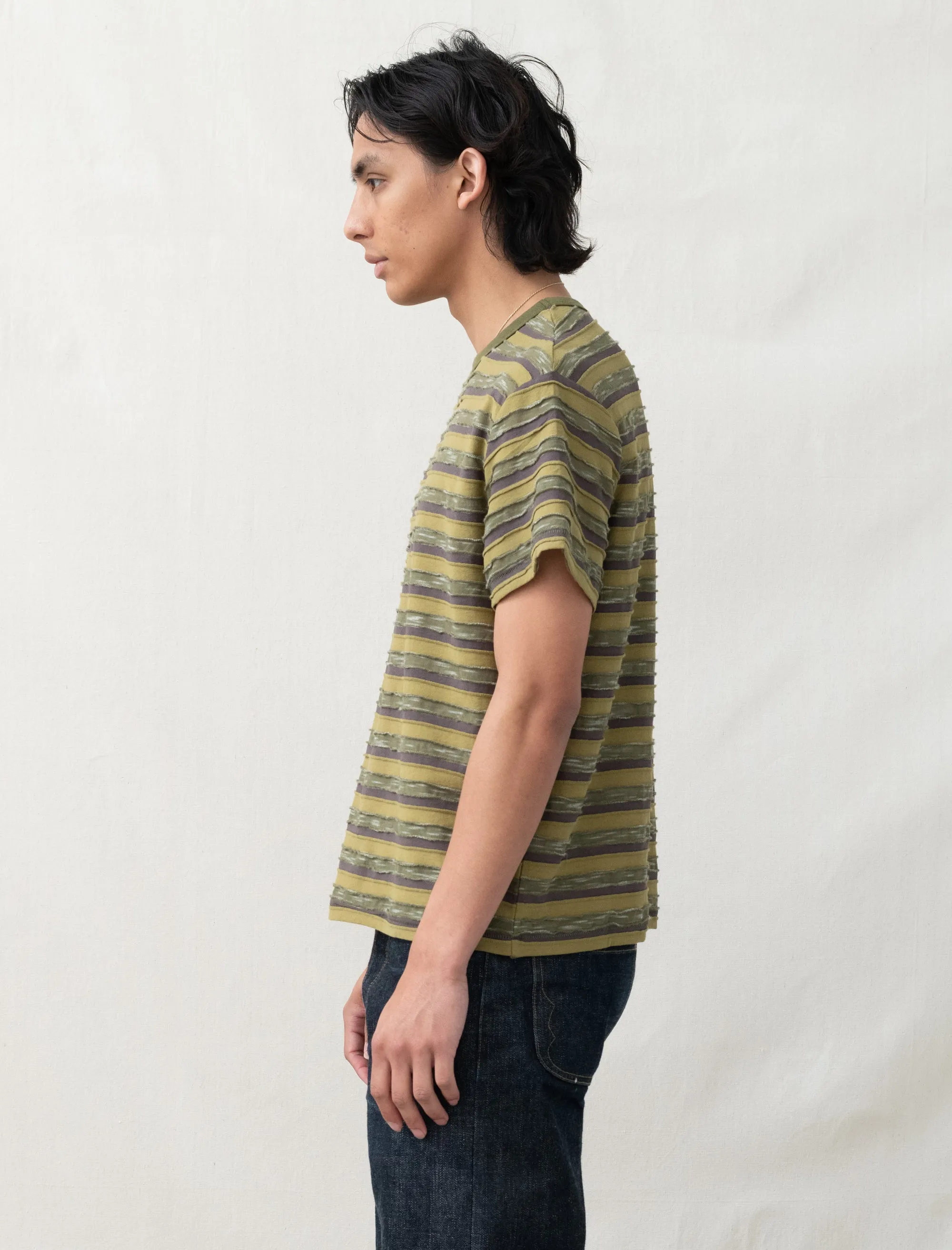 Casey Striped Shirt (Moss)