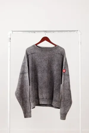 Cav Empt FW18 'Bleached Washed' Crewneck Sweatshirt Black (2018)