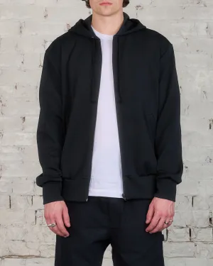 Comme des Garons PLAY Invader Red Heart Back Zip Hooded Sweatshirt Black
