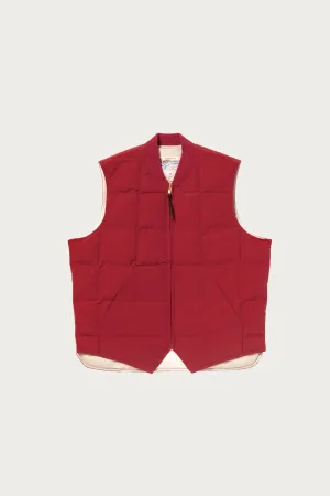 Cotton/Nylon Down Vest - Red