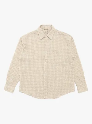 Executive Shirt Beige Structure Check
