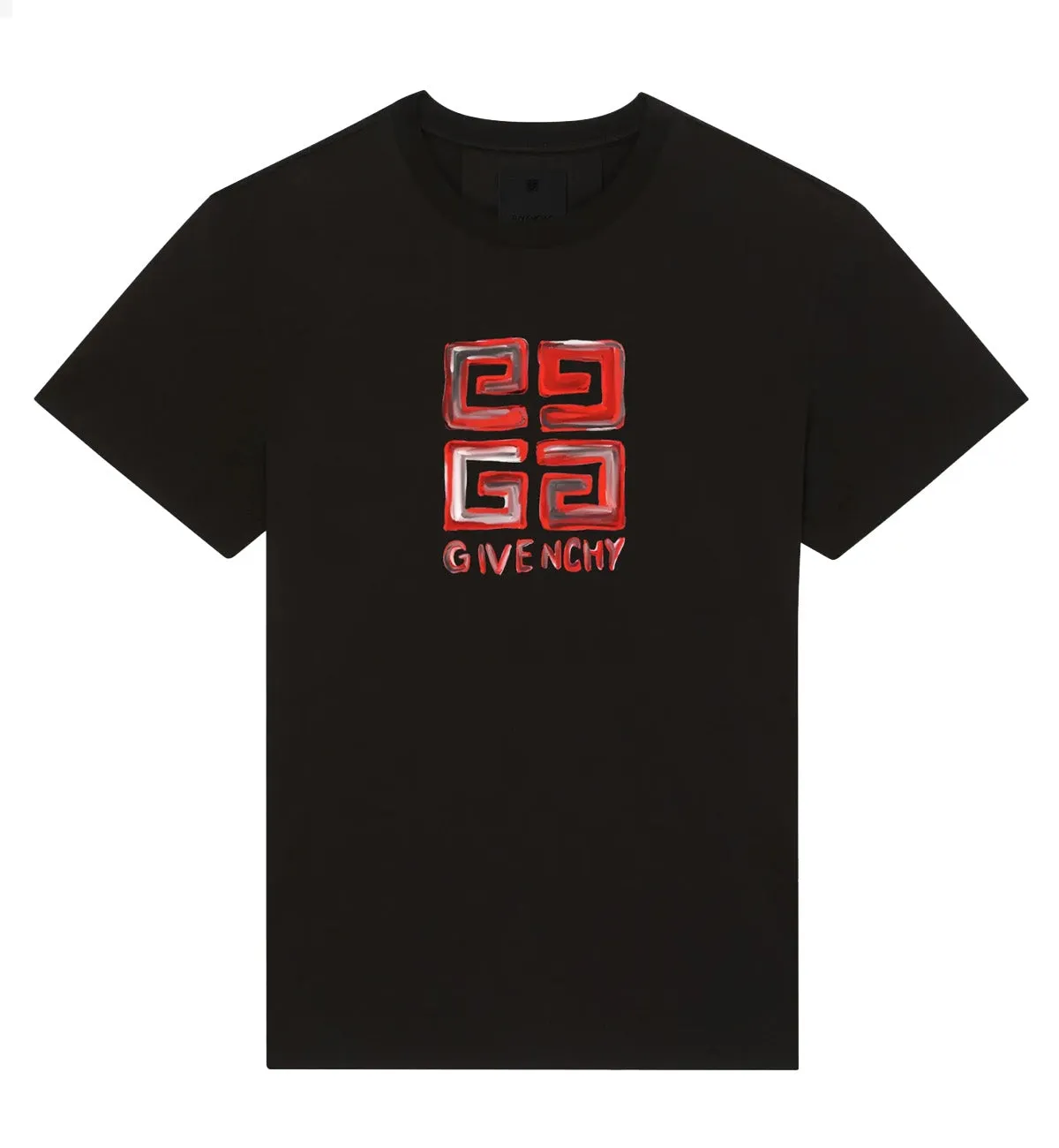 Givenchy 4G Multi Color Tee (Black Red)