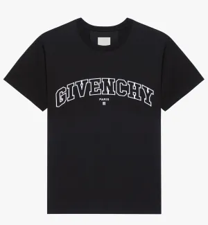 Givenchy College Logo Embroidered Tee (Black)