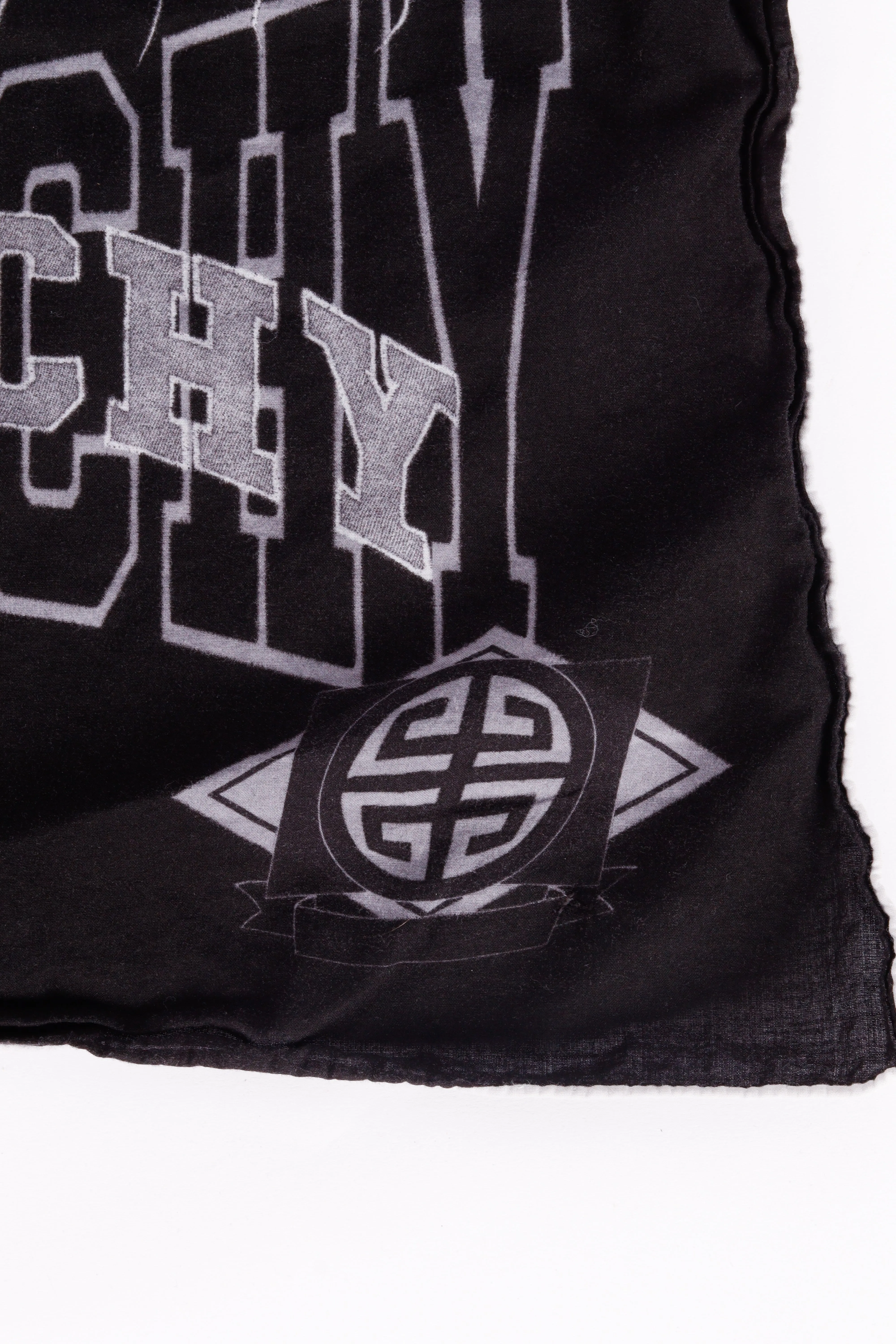 Givenchy SS23 'Overlapped Effect Logo Print' Bandana Black (2023)
