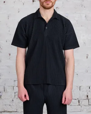 HOMME PLISS ISSEY MIYAKE Pleats May Polo Black