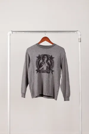 Hysteric Glamour FW18 'Seduction Graphic' Knit Sweater Top Grey (2018)