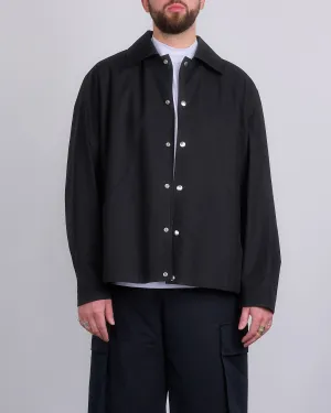 Jil Sander Logo Printed WR Dry Cotton Blouson Black