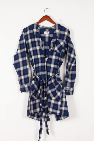 Luker FW16 'Ombre Check' Flannel Coat Blue (2016)
