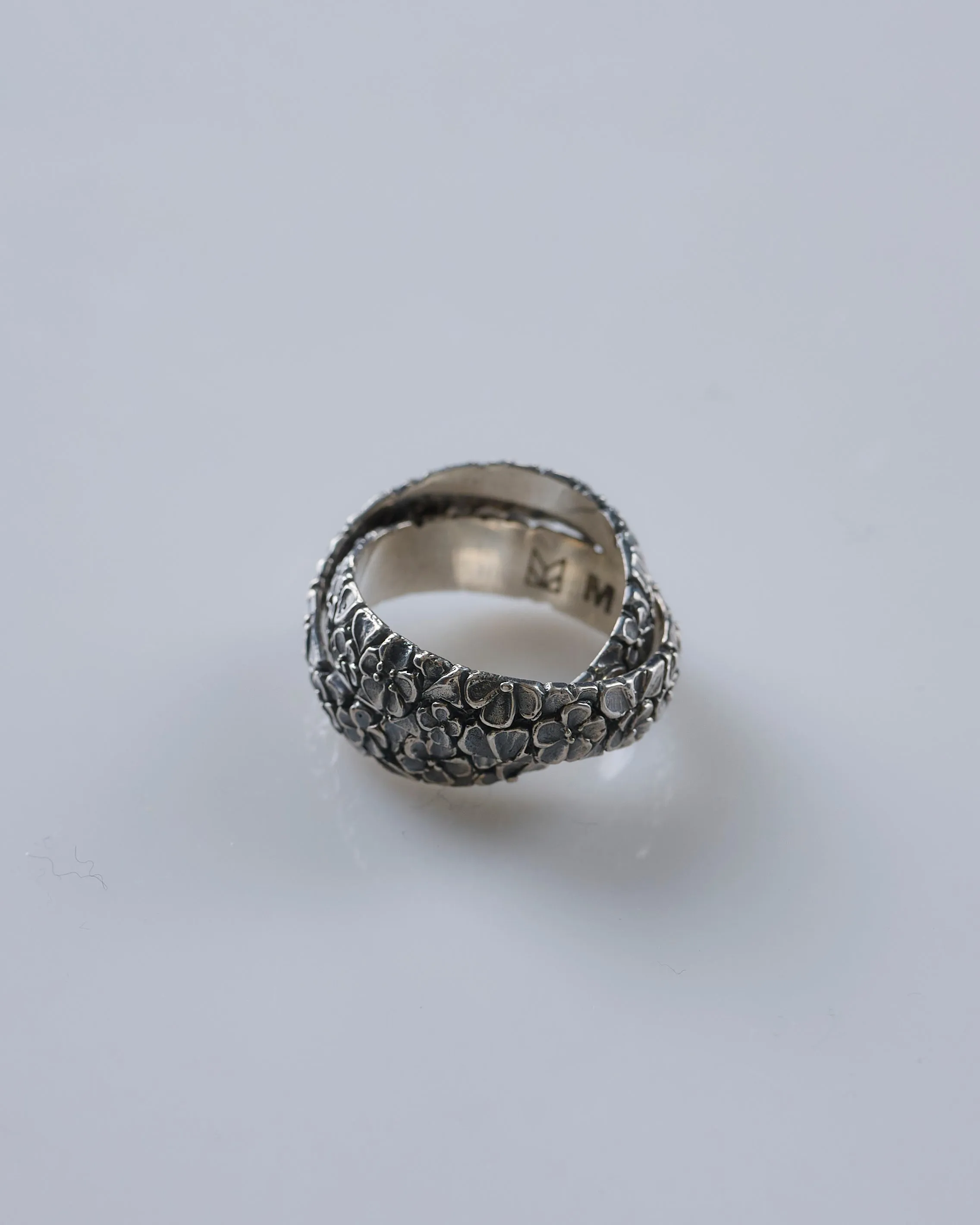 Maple Floral Linked Ring 925 Silver