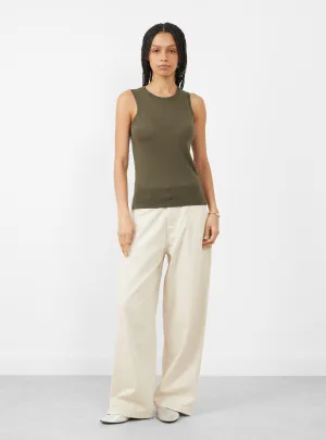 N412 Wiever Knit Vest Army