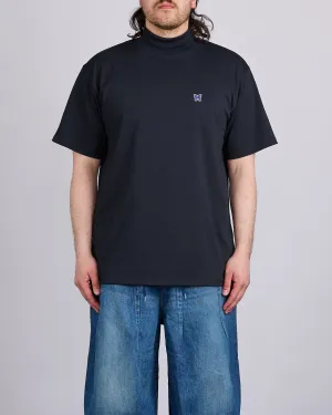 Needles Mock Neck T-Shirt Poly Jersey Black