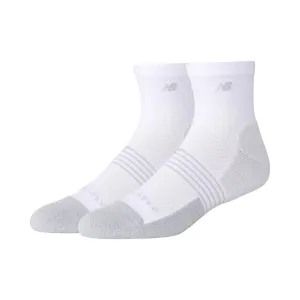 New Balance Pro Training Quarter Socks 2 Pack White