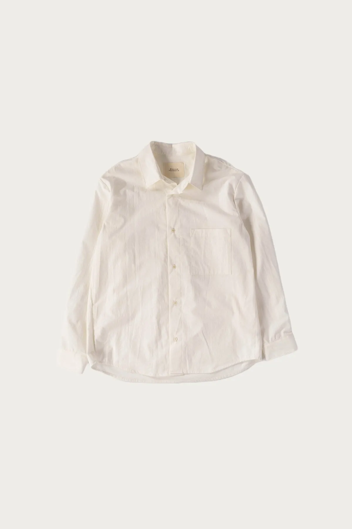 Office Shirt - White Cotton Wool Typewriter Cloth