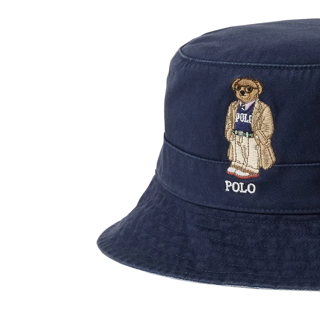POLO BEAR TWILL BUCKET HAT NAVY