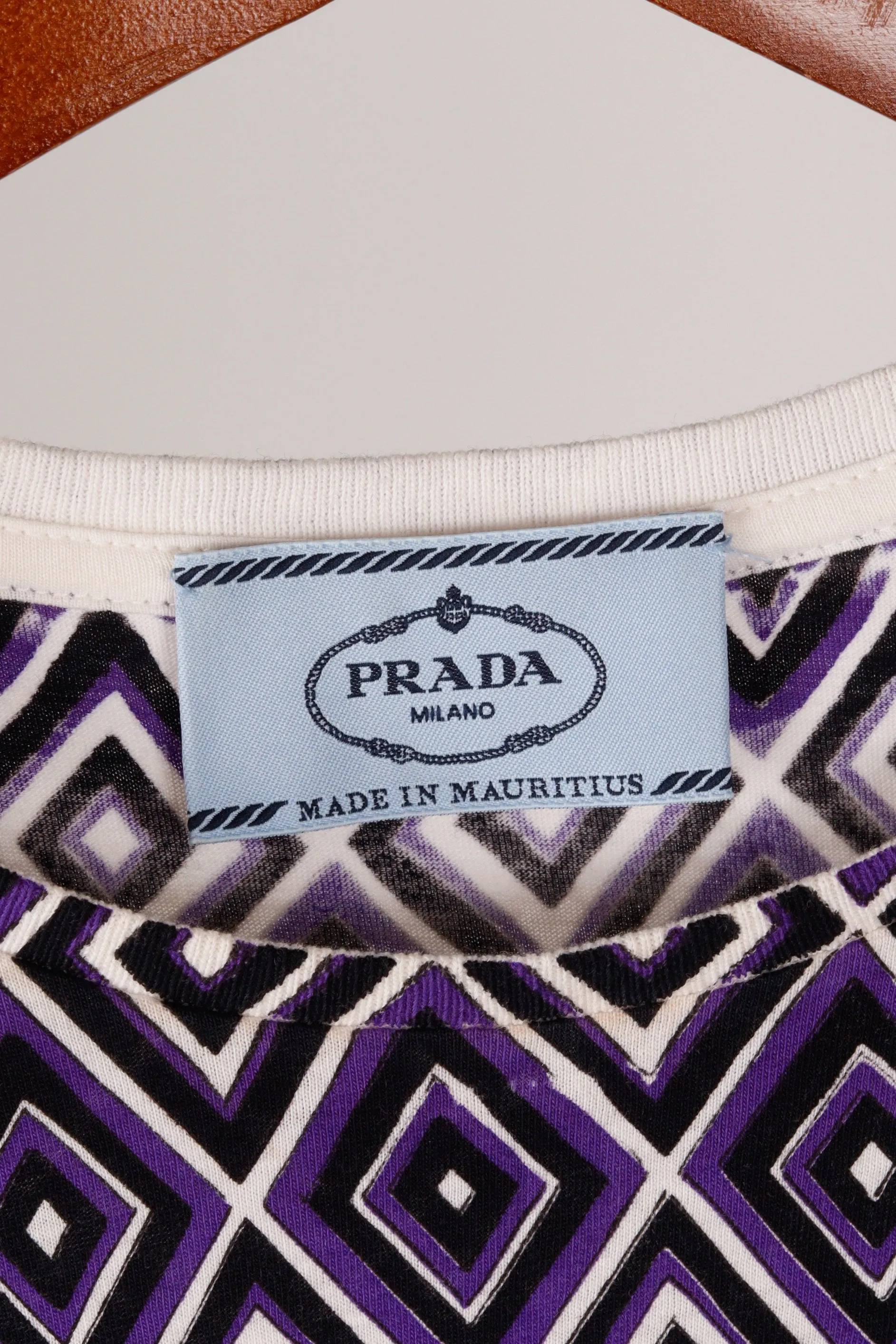 Prada SS12 'Painted Diamonds Print' Jersey Top (2012)