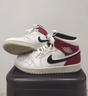 [Pre-used] Air Jordan 1 Mid White Chicago