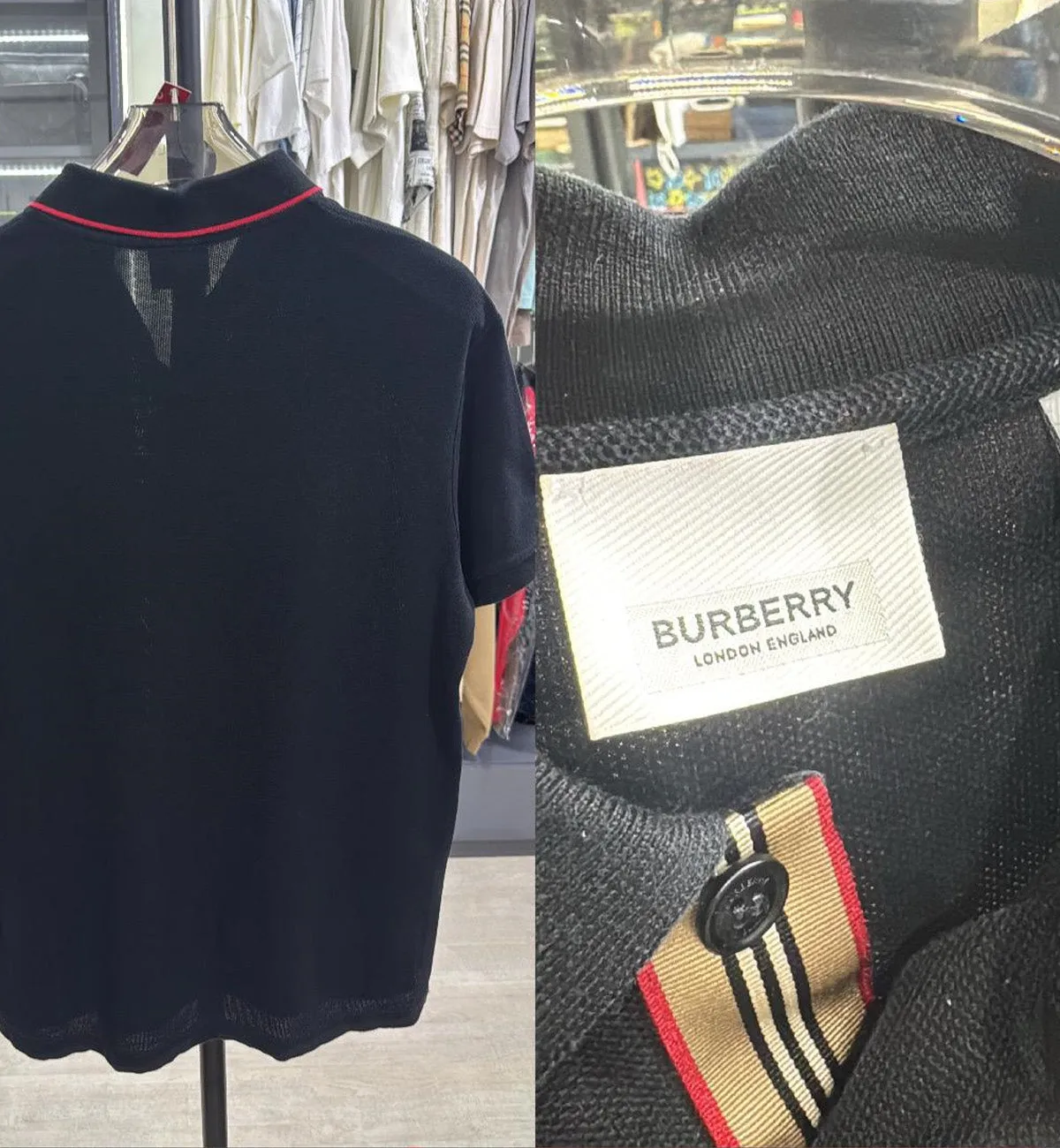 [Pre-used] Burberry Polo Black (Red TB Logo)