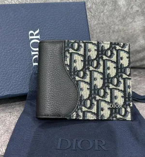 [Pre-Used] Dior Oblique Leather Wallet