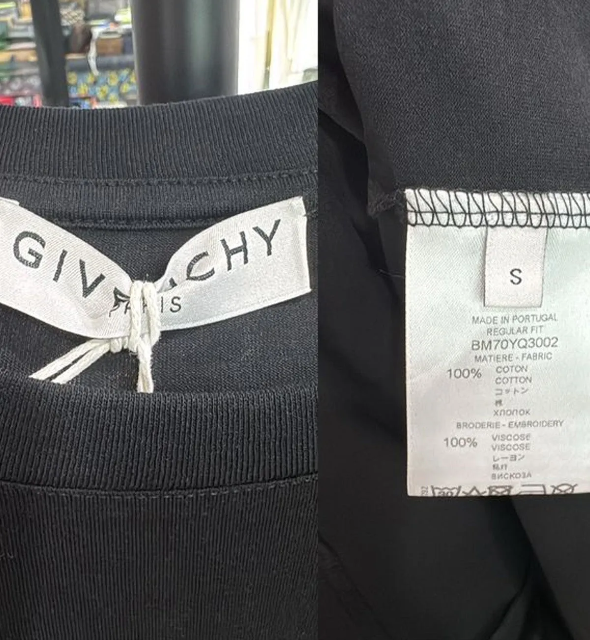 [Pre-used] Givenchy Rainbow Embroidered Logo T-Shirt