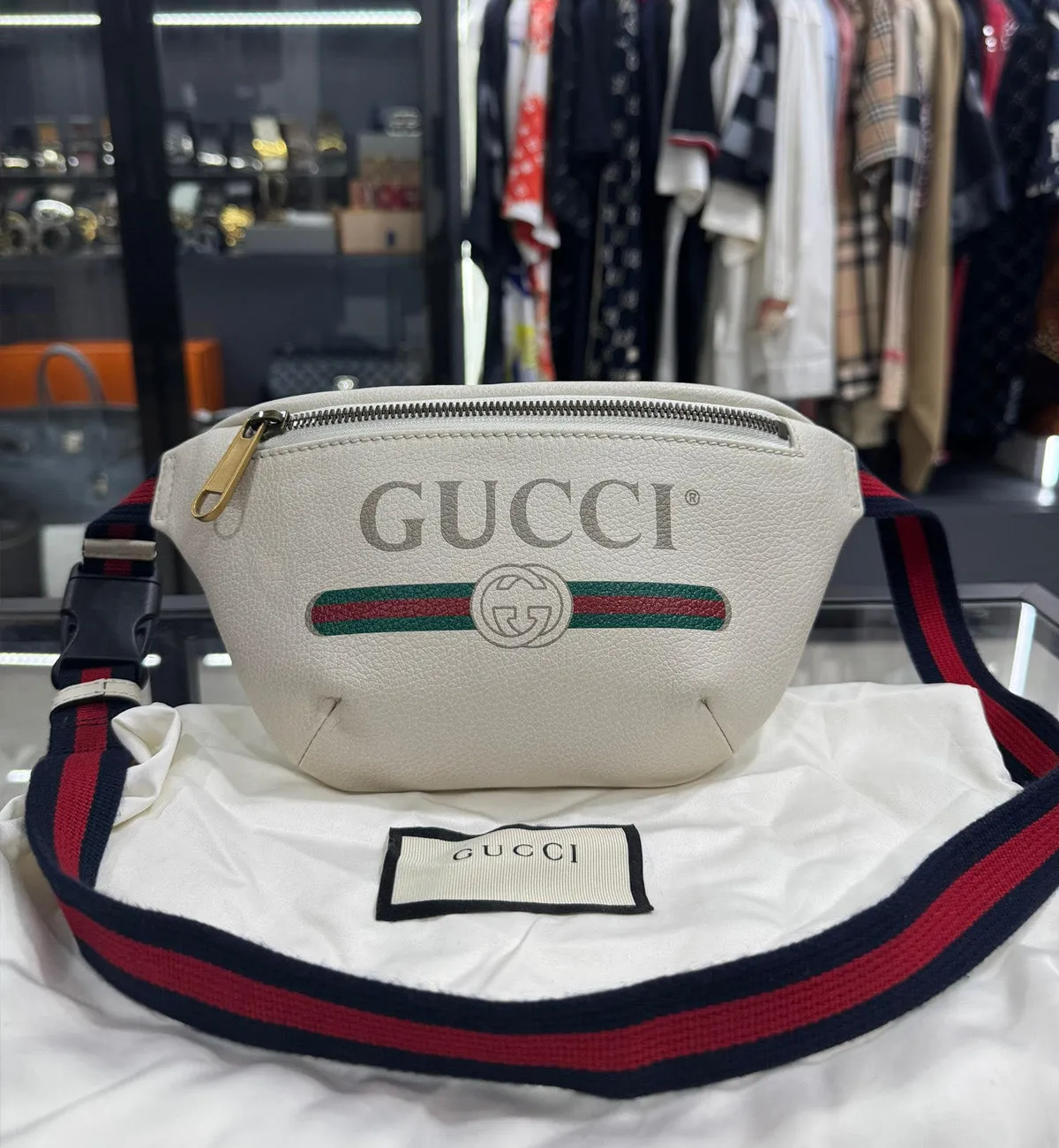 [Pre-used] Gucci Waistbag Beige Small