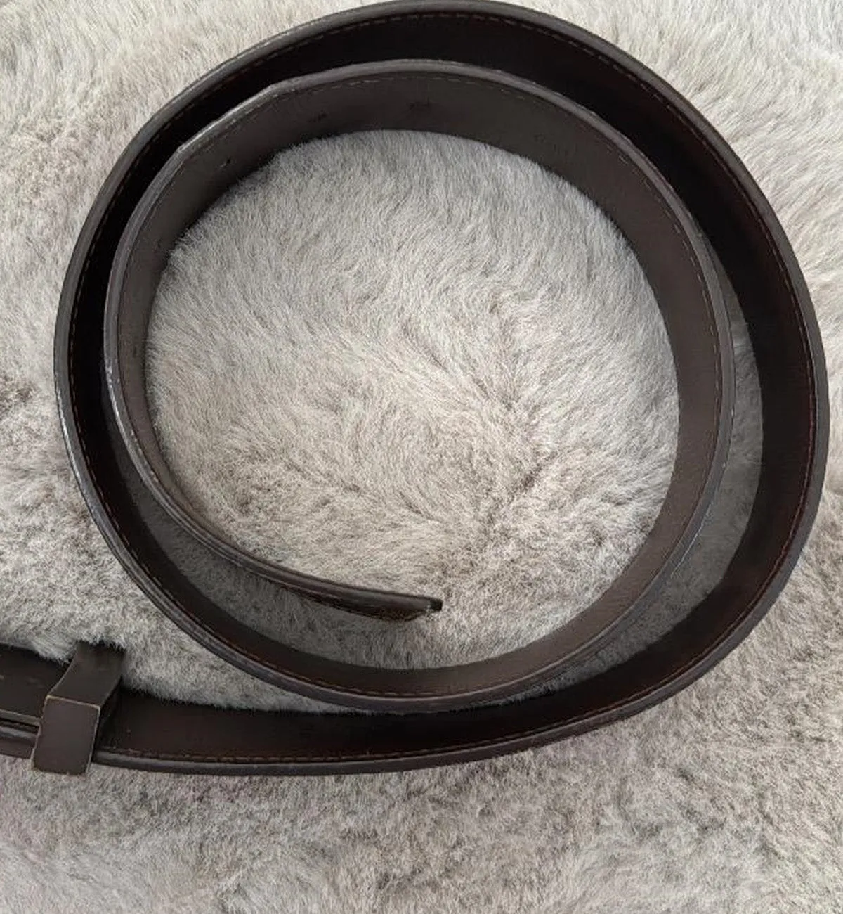[Pre-Used] LV Belt Brown Damier (Brown Buckle)
