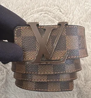 [Pre-Used] LV Belt Brown Damier (Brown Buckle)