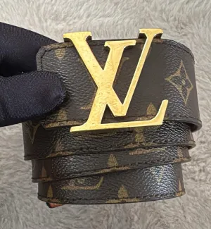 [Pre-Used] LV Belt Brown Monogram GHW