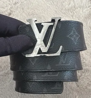 [Pre-Used] LV Belt Monogram Eclipse Reversible Black