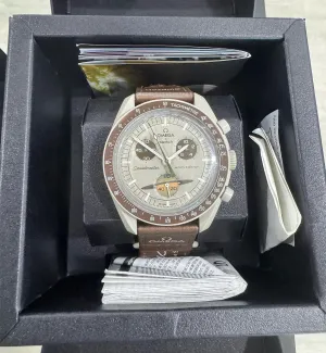 [Pre-used] Omega Swatch Saturn Brown