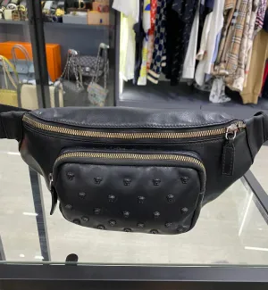 [Pre-used] Versace Bag Waistbag Beltbag Black Studs Small Logo