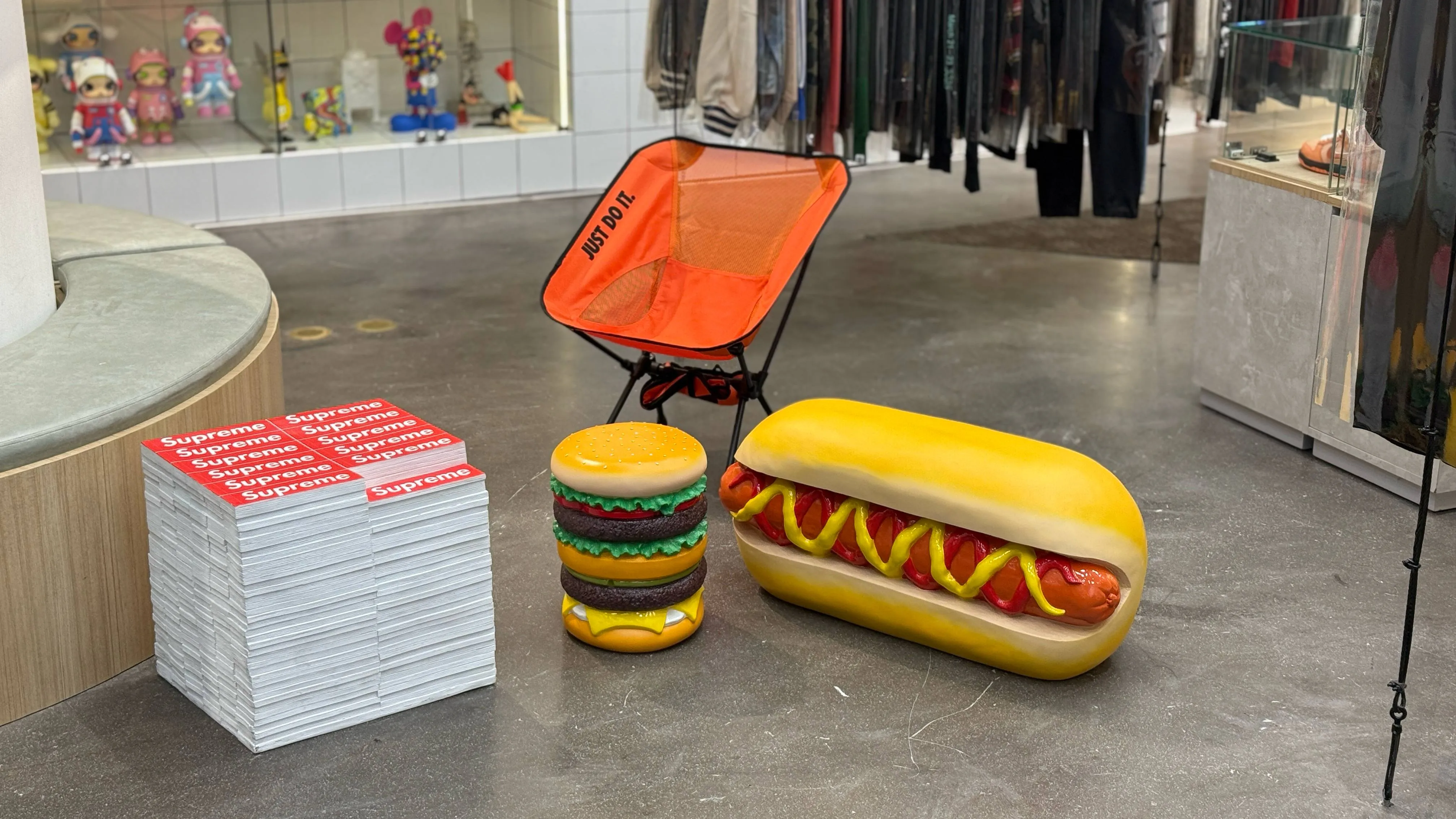 Rotary Hero Giant Hamburger Stool in Multi