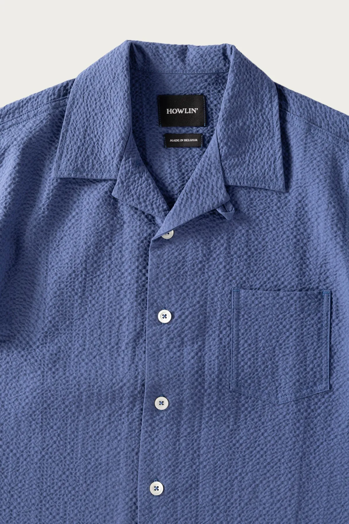 Seersucker Cocktail Shirt - Blue