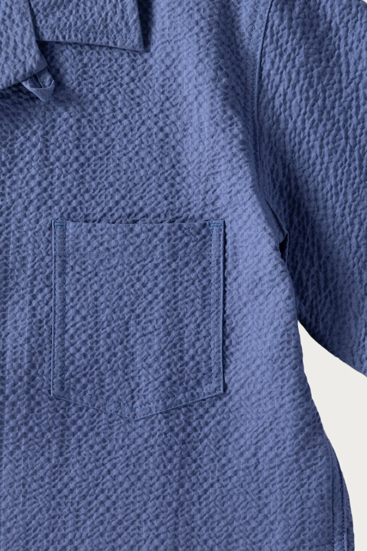 Seersucker Cocktail Shirt - Blue