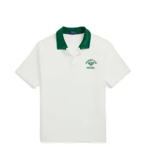 STANDARD FIT TERRY GRAPHIC POLO SHIRT