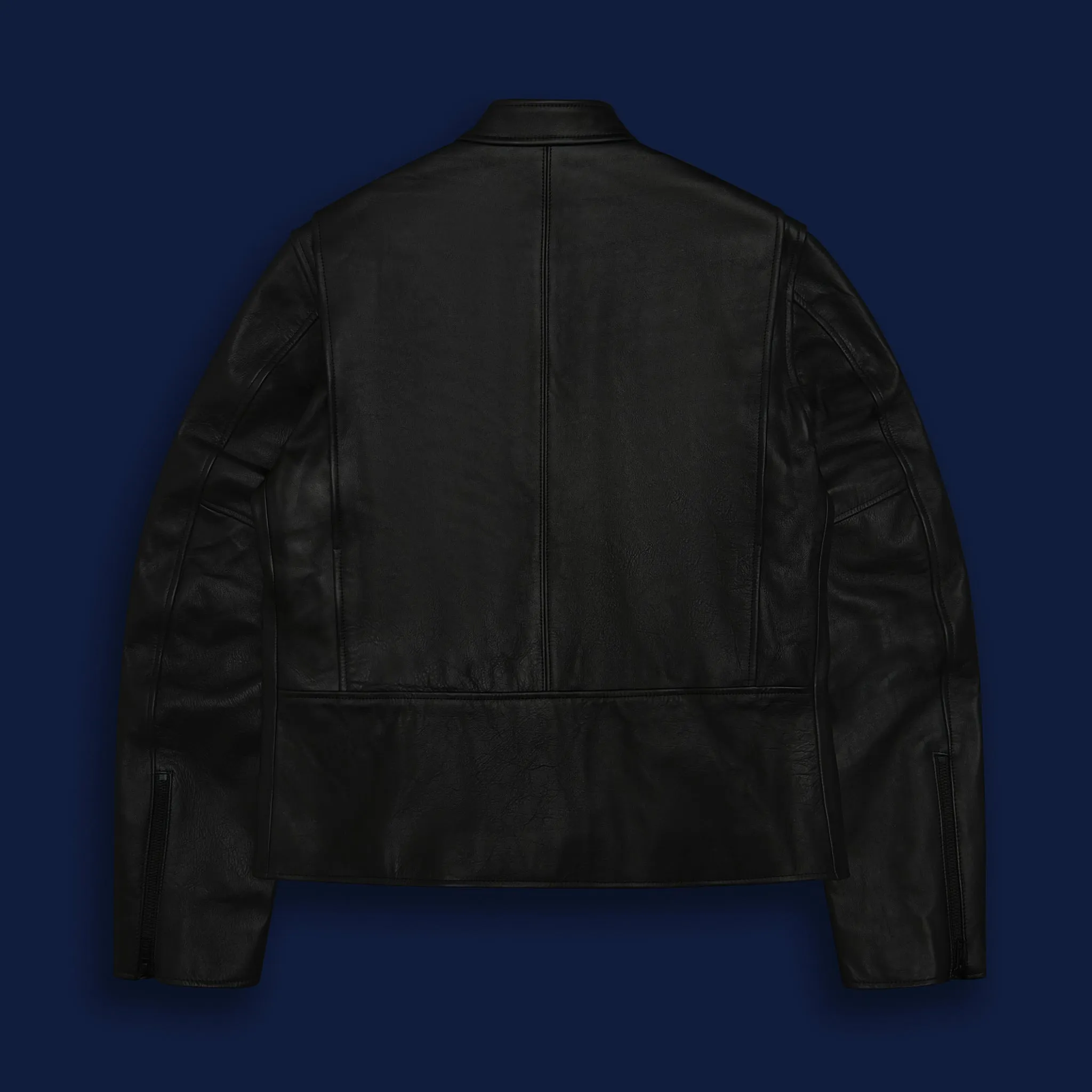 THE LODI - Black Leather Slim Fit