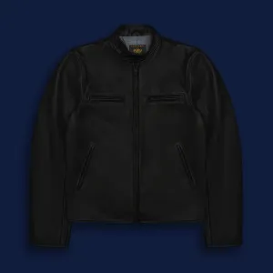 THE LODI - Black Leather Slim Fit