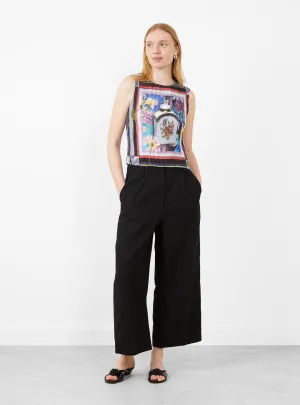Thelma Pleated Top Alice Blue