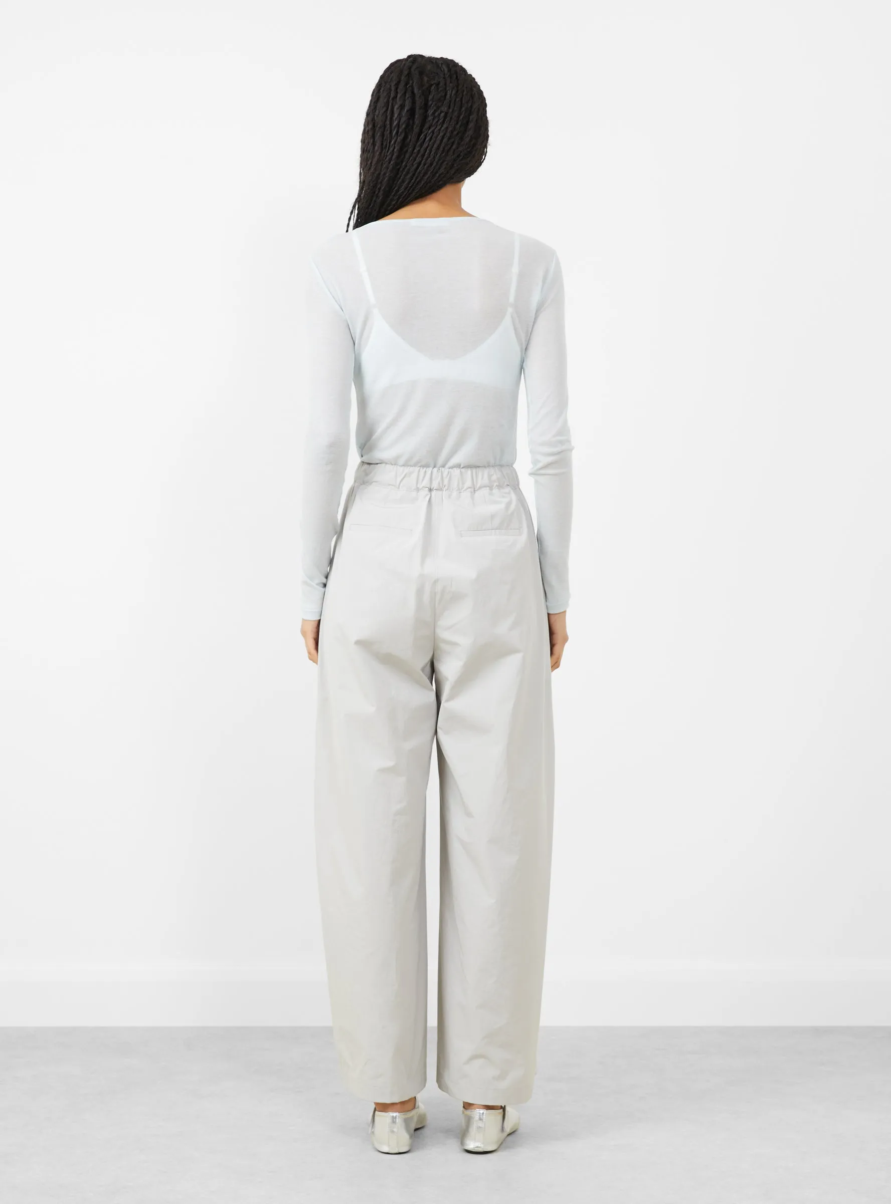 Three Tuck Banding Pants Grey