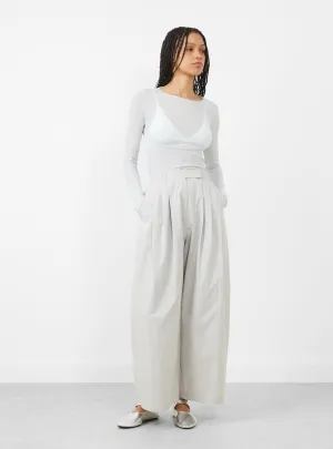 Three Tuck Banding Pants Grey
