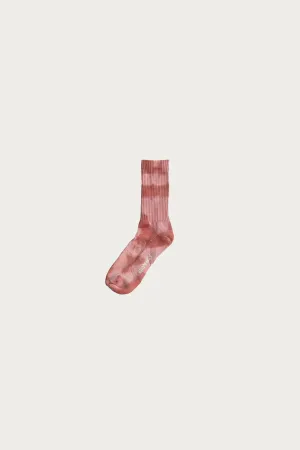 Tie Dye Crew Socks - Pink