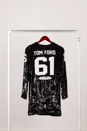 Tom Ford AW14 Runway 'Sequin No. 61 Jersey' Dress Black (2014)