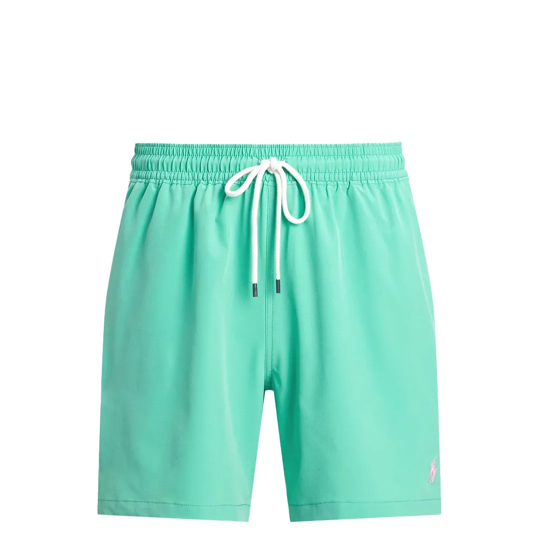 TRAVELER STRAIGHT-LEG MID-LENGTH SWIM SHORTS GREEN