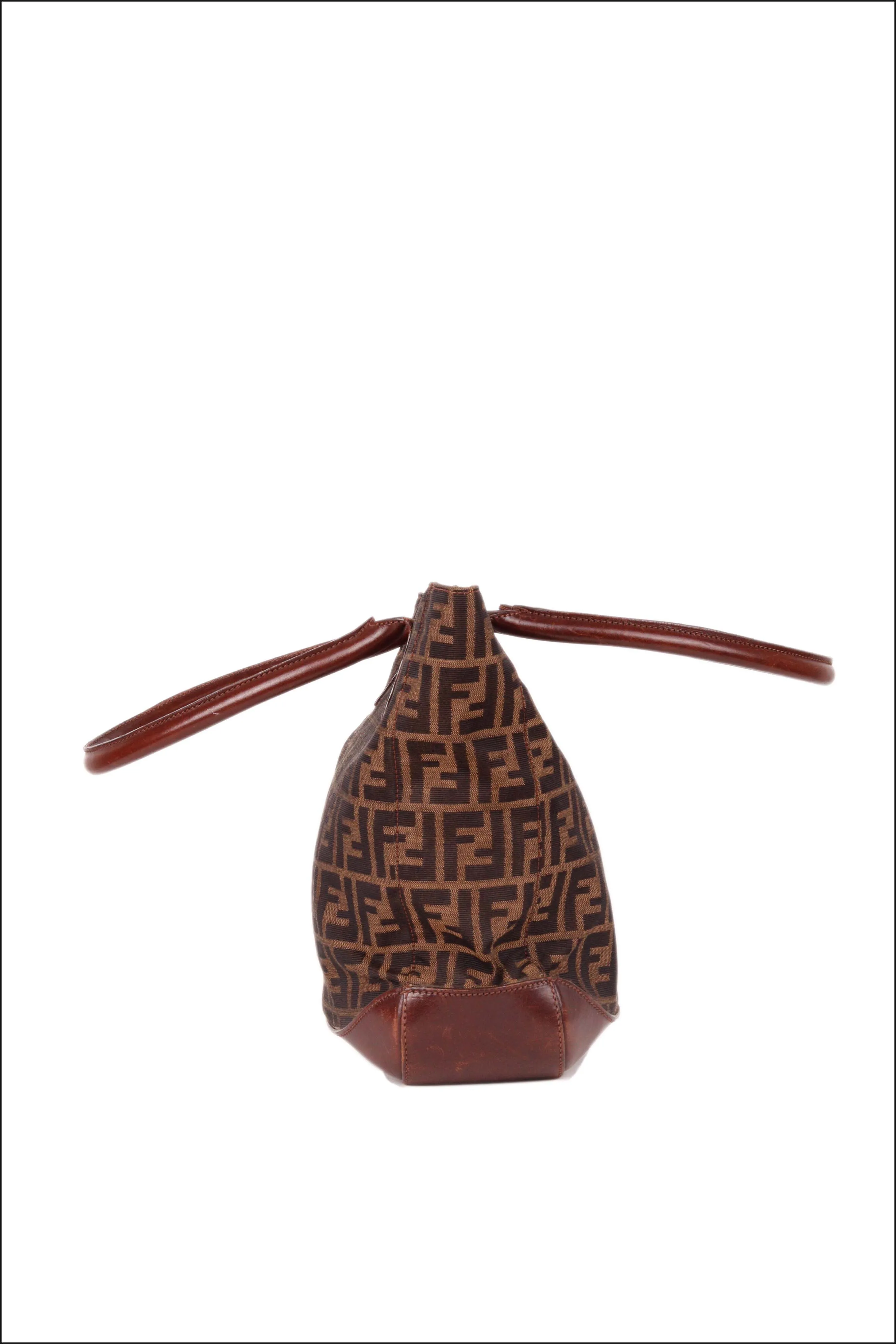 Vintage 90's Fendi 'Zucca Monogram Print' Shopper Tote Bag