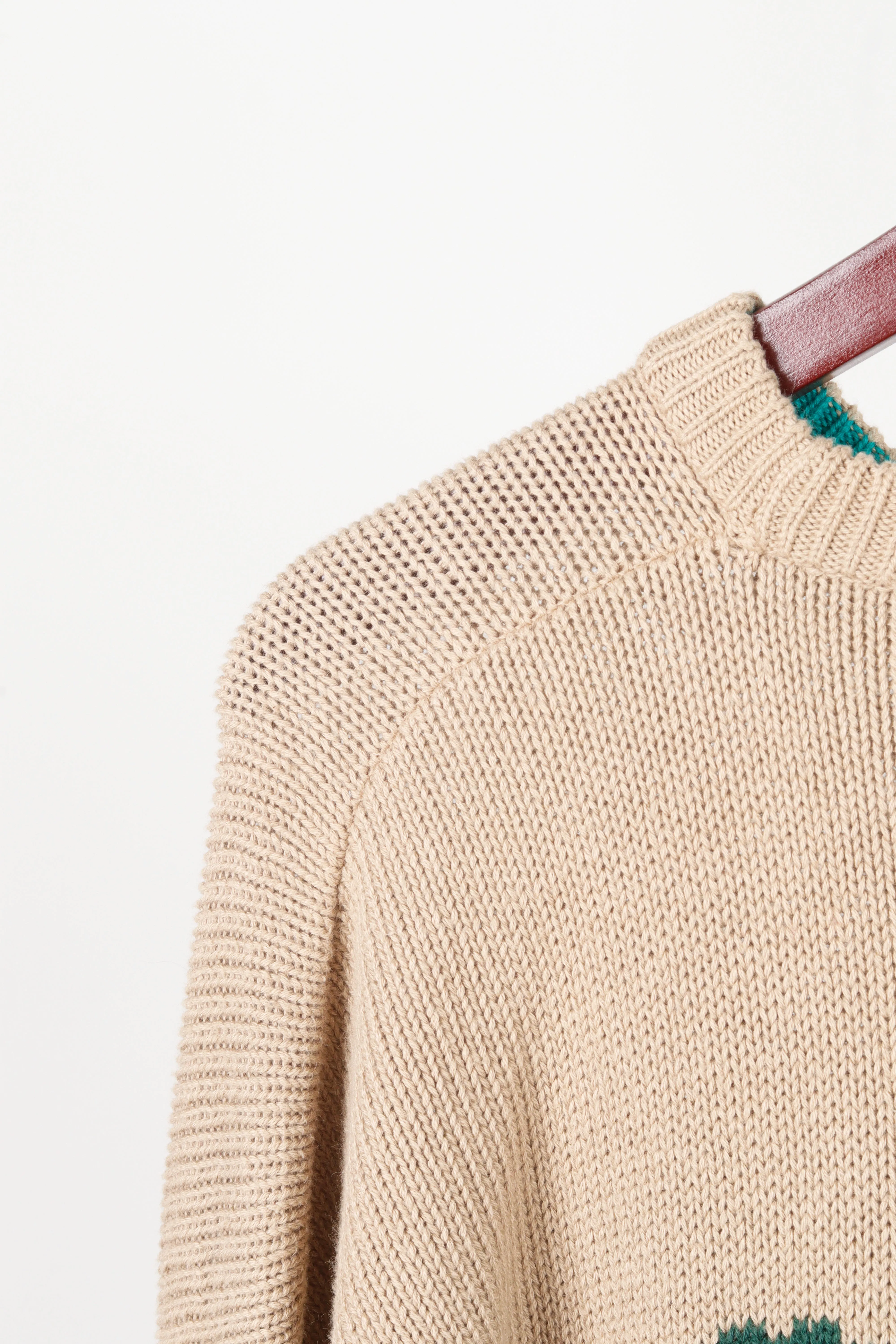 Vintage 90's Hathaway Golf 'Driving Print' Hand Intarsia Sweater